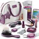 Play Purse for Little Girls - Toddler Girl Toys Includes Phone, Wallet, Fake Makeup Accessories - 3 Year Old Girl Gifts Princess Toys Dress Up Pretend Play Birthday Gift for Girls Ages 3 4 5 6 + (Purple)