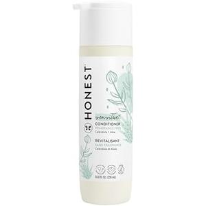 The Honest Company Silicone-Free Conditioner, Gentle Tear-Free Hypoallergenic Baby Hair Care with Naturally Derived Ingredients, Fragrance-Free for Sensitive Skin, 10 fl oz