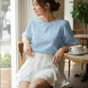 Women's Flowy Ruffle Skorts Shorts High Waisted Boho Cute Mini Skirts Casual Dressy Summer Beach Golf Shorts Vacation (M)