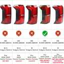81550-AK040 LH LED Tail Light Assembly Fit for 2024 2025 Toyota Tacoma TRD SPORT/OFF ROAD Brake Lamp W/o Tailgate Switch Left Driver Side Rear Lamp Door-manual Type Gray Bezel W/o Side Light