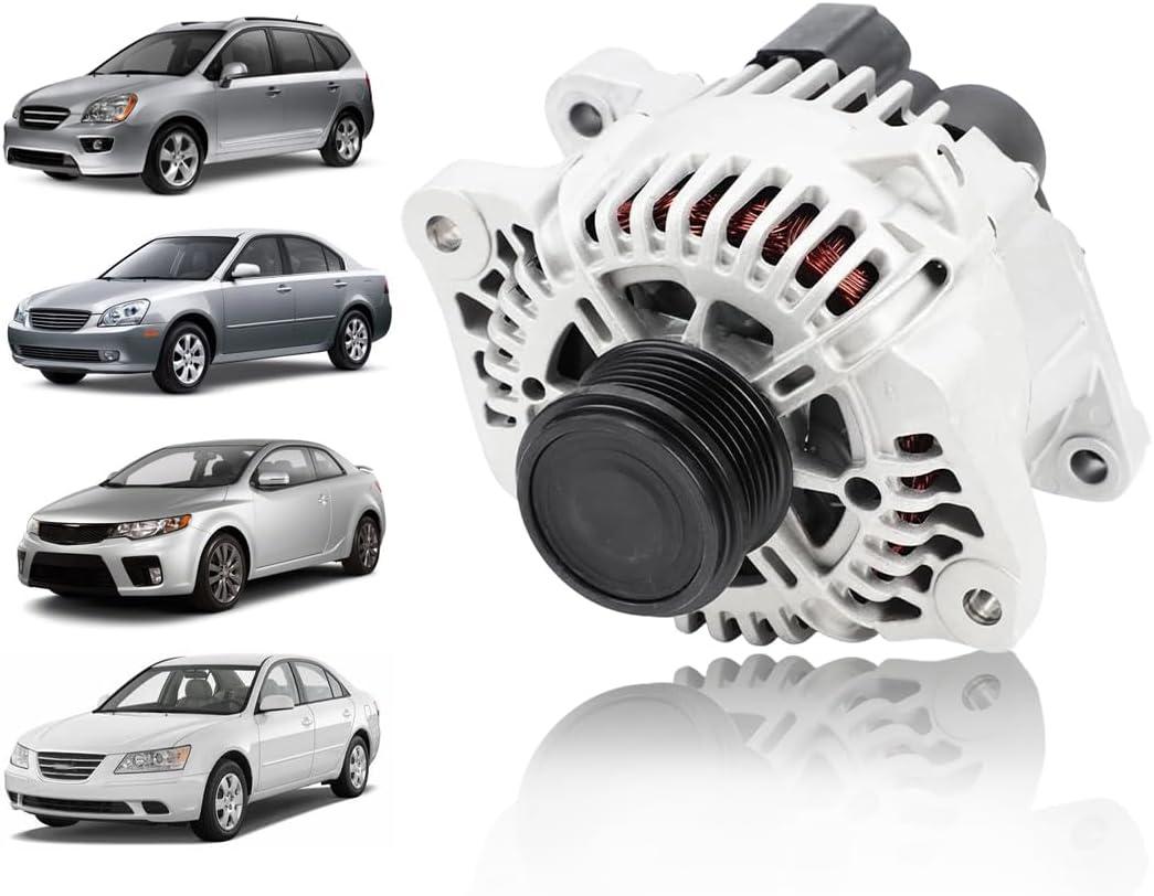 12V 110A Alternator FIT Hyundai Sonata 20062010, Kia Forte, Optima, Rondo 2.0L/2.4L  Replace OE# 37300-25201, 37300-2G100, TG11C076, 11189N