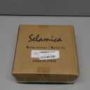 Selamica Ceramic Dessert Plates Set of 6, 6 Inch Appetizer Plates for Kitchen, Microwave & Dishwasher Safe, Vintage Blue