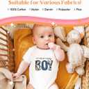 Kaciola 30 Sheets Baby Shower Games Iron on Transfers, Baby Boy DTF Transfers Ready to Press Bodysuit Making Stickers Iron on Decals for T Shirts Hoodie DIY Crafts (Boy)