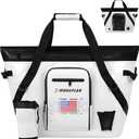 Insulated Fish Cooler Kill Bag with Flat Bottom-25x17.5 40x16 60x20Inches Waterproof Fishing tackle Kill Cooler Bag (White-26x18x9)