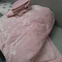 Intelligent Design Queen Comforter Set, 4 Piece Metallic Hearts Cozy Bedroom Set for Girls, Queen Bed Set Soft & Plush Comforter, All Season Fluffy Bedding Set, Rosalie, Full/Queen, Pink Silver