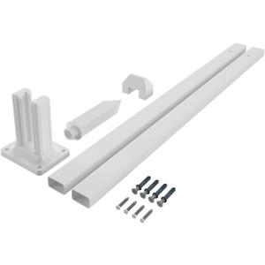 INFRANGE 1 Set Vinyl Picket Fence Panels White 84''Wx36''H PVC Decorative Fencing Barrier for Outdoor Porch Patio Backyard Garden Pool with 34 Pickets Curved