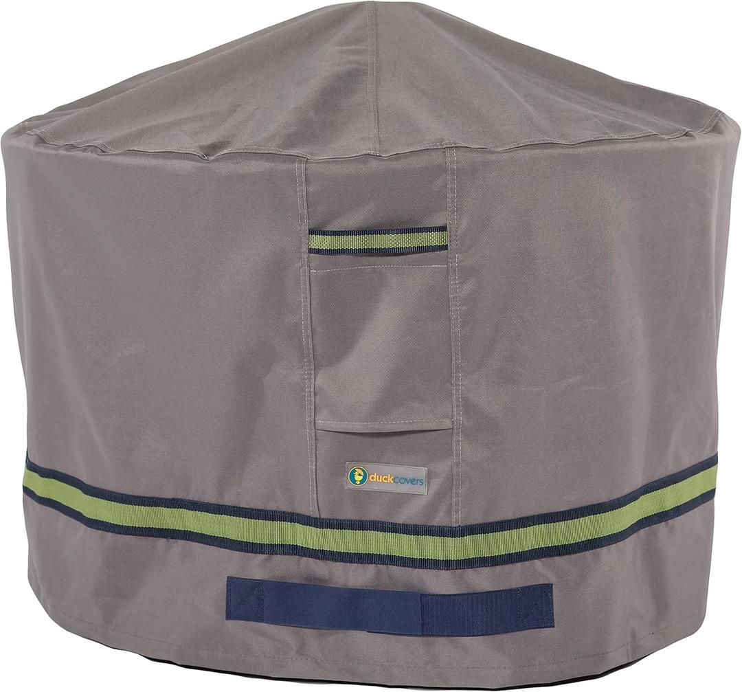 DUCKCOVERS Soteria Waterproof 36 Inch Round Fire Pit Cover, Outdoor Firepit Cover
