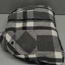 Women's Full Zip Fleece Flannel Jacket Plaid Sherpa Lined Jacket for Women (Medium, Light Grey)