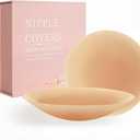 Not Sticky Pasties Nipple Covers, Grippy Seamless Covers, Reusable Silicone No-Show Inserts with Travel Box3.15 in (AA-A)