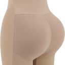 JOYSHAPER Womens Padded Underwear Butt Lifter Panties Seamless Shapewear Tummy Control High Waist Hip Pads Enhancer Shorts (Small, Beige(padded)-upgrade)