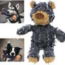 MAXBECK Dog Companion for Heavy Chewers- Indestructible Robust Bear Dog Toy, Resistant Squeaky Dog Toys for Heavy Chewers, Unbreakable Stuffed Plush Dog Toys for Aggressive Chewers (A-Navy)