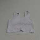 THE GYM PEOPLE Womens' Sports Bra Longline Wirefree Padded with Medium Support, White, S