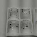 4 Pcs Christmas Icon Glass Cups 12 oz Snowman Drinking Glassware Wine Stemless Double Old Fashioned Blown Cocktail Cups for Women Friends Lovely Christmas Gifts