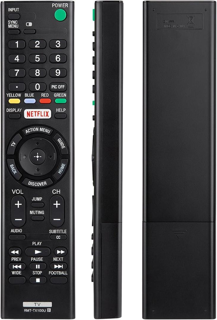 Universal for Sony TV Remote Control Replacement Compatible with Sony Bravia Smart LCD LED HD TVs RMT-TX100U