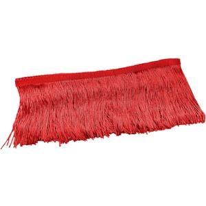 Luomorgo 10 Yards Chainette Fringe Trim 4" Wide - Polyester Tassel for Sewing, Latin Dresses & Lamp Shades | DIY Craft Decor (Red)