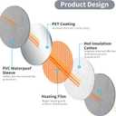 Yimobra Heating Pad for Bathroom Rugs, with Memory Function, Adjustable Temperature (32-146) and Time (1-24h),Keep Dry Bathroom Bath Mat in Winter Every Day, Waterproof, 25"x17.5"