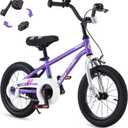 RoyalBaby Bike EZ Kids Bike, Balance and Pedal Bicycle, Coaster with Kickstand, 14 Inch Toddlers to Big Kids 3-10 Years, 14