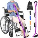 39'' Long Leg Lifter Strap with Padded Handgrips and Feet Loop, Rigid Leg Lifter Hip&Knee Replacement Surgery Recovery Kit, Mobility Aids Foot Lifter Easily Get in and Out of Bed, Car, Wheelchair