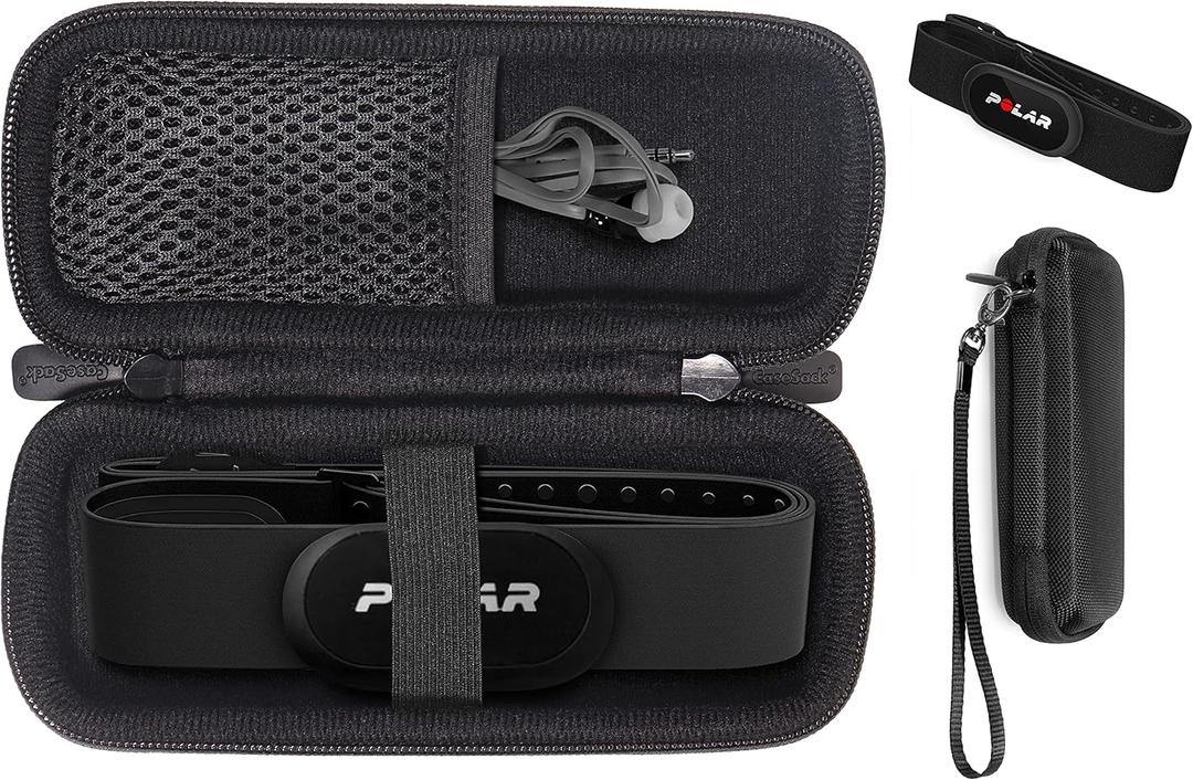 CaseSack Case for Heart Rate Monitor, Compatible with Garmin HRM-Pro Plus, 010-012883-00 HRM, HRM-Pro, HRM-Tri, HRM-Swim; Polar H10, H9; Wahoo TICKR, TICKR X, CooSpo