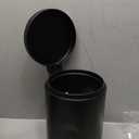 Cesun 1.2 Gallons Small Black Trash Can, Bathroom Garbage Can with Lid and Foot Pedal, Mini Round Wastebasket for Bathroom, Bedroom, Office, 4.5 Liters / 1.2 Gallons, Matte Black