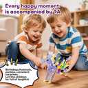 2-in-1 Transforming Race Car Dinosaur Toy DinoDrive Automatic Transforming Car into Dinosaur, Educational Toys for Boys & Girls, Crash Action & Lights, for Kids(Luminous)