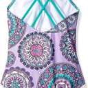 Kanu Surf Girls Jasmine Beach Sport Halter One Piece Swimsuit, Size 14