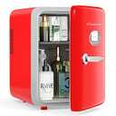 CUTIEWORLD Skincare Fridge - 4L Mini Fridge for Bedroom, Office and Car, for Refrigerating Makeup, Skincare and Food, Cooler and Warmer, Beverage Cooler, Red