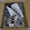 WellMade Thumb Gate Latch Heavy Duty,Self Locking Door Latches and 9" Handle Kit,Steel Gate Lock Hardware for Wooden/Vinyl Fence Swing Outdoor Gate,Black with Screw