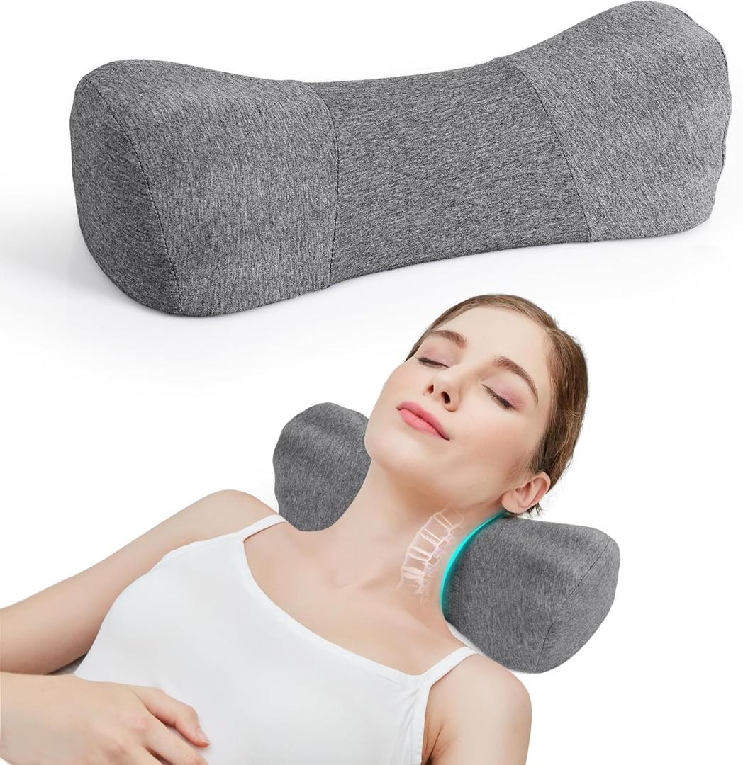 ComfortLife Neck Stretcher Pillow for Pain Relief, Small Neck Mild Support Pillow Cervical Traction Device Neck Roll Pillow Elasticity Foam Cervical Pillow for Tension Muscle Relax Relief