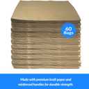 Reli. Paper Shopping Bags | 60 Pcs | Large 16"x6"x12" | Brown Paper Bags with Handles | Heavy Duty, 68 lbs Basis | Kraft With Wide Base | Take Out/To Go, Retail, Shopping, Restaurant, 1 count