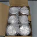 Sursip Glass Juice Bottles 6 Pack 12 oz  Wide Mouth Borosilicate Glass Bottles with Lids  Heat-Resistant, Leakproof, BPA Free, Reusable for Juicing, Smoothies, Milk, Protein Drinks, Water