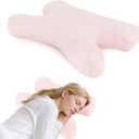 vocheer Anti Wrinkle Pillow, Adjustable Beauty Pillows Provides Neck Support and Pain Relief, Skin-Friendly Down Alternative Pillow, Ergonomic Pillows Contour Design for Side Sleeper, Pink