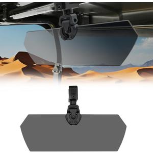 UTV Sun Visor for UTV Side X Side 1.5-2 Roll Bars Protect from UV Ray with Windshield Compatible with Polaris Ranger RZR Can am Maverick X3 Kawasaki
