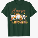 Funny Teeth Thanksgiving Dentist Turkey Dental Squad Gift T-Shirt Size L