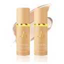 Foundation 4 in 1 - Color Changing Foundation, Medium Spectrum with SPF 50, Hypoallergenic Hydrating Liquid Concealer, Long-lasting & Waterproof Natural Finish - 1.06 fl oz - 2 Pack