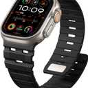 Odbeai Magnetic Band Compatible with Apple Watch Bands for Men 49mm 45mm 46mm 44mm 42mm, Strong Magnet Rugged Durably Soft Breathable Sport Strap for iWatch Series 11 10 9 8-1 Ultra SE 3 2 1, Black