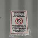 Brimar - 7" x 10" - Bilingual No Firearms or Weapons Sign - 3.5 Mil InfiniStick Vinyl Label - Easy Installation - Versatile Application