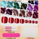 Press on Toenails for Women, 576pcs Toe Nail Press ons Acrylic Toe Press on Nails 24 Color Fake Toenails 12 Sizes Square Toenail Press ons with Glue and Adhesive Tabs