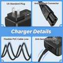 Dog Clipper Charger Power Cord for oneisall Low Noise Dog Clippers Model RFC-676 RFC676 RFC 676 Power Supply AC DC Adapter for oneisall Rechargeable Stainless Pet Shaver Charging Plug Cable