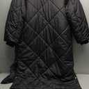 Longline Diamond Quilted Jacket, Black, M/XL