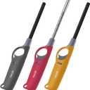 3 Pack Multipurpose Windproof Lighter Refillable with Visible Fuel Tank (Butane Fuel Not Included)