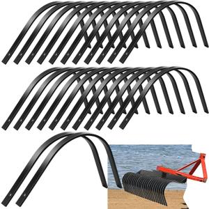 Blulu 6 Pack Rock Rake Tines 1" x 5/16" One Bolt Mount Replacement for Landscape Rakes Heat-Treated Clam Rake Tines for Clamming Yard Equipment Maintenance and Restoration