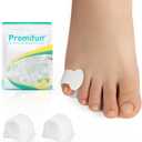 Toe Separators for Women Gel Toe Separators for Overlapping Toes, Bunions, Big Toe Alignment, Corrector and Spacer, Preventing Rubbing Relieve Pressure (Pinky, 12 Pack, White)