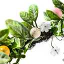 5.9ft Easter Garland Easter Decor Eggs Wild Flowers Garland Wreath Artificial Spring Flower Garlands with Pastel Eggs & Daisy Flower for Indoor and Outdoor