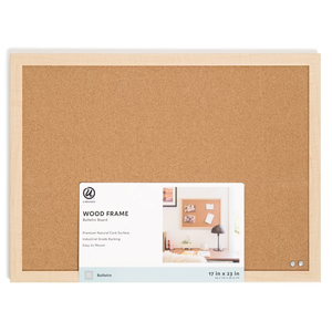 Brands 23"x17" Cork Bulletin Board with Wood Frame