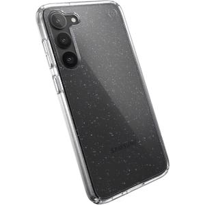 Speck Products Presidio Perfect Glitter Case Fits Samsung Galaxy S23+, Clear with Platinum Glitter