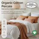 California Design Den 100% Organic Cotton King Size Pillow Case Pair, Set of 2, Soft & Crisp Percale Weave Cotton Pillowcases (Bright White)