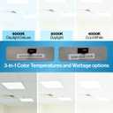 Sunco 2x2 LED Flat Panel Lights for Drop Ceiling, Troffer Replacement Light Fixture, 5200 LM, Selectable Features, 30W/35W/40W, 4000K/5000K/6000K, Dimmable (0-10V) ETL/DLC 2 Pack