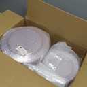 WDF 200PCS Pink Plastic Plates - Rose Gold Glitter Plastic Plates - Heavy Duty Pink Glitter Disposable Plates for Parties/Wedding/Valentine's Day