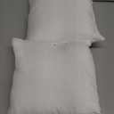 18x18 Decorative Throw Pillow Inserts-Down Feather Pillow Inserts-Square-Cotton Fabric-Set of 2-White.